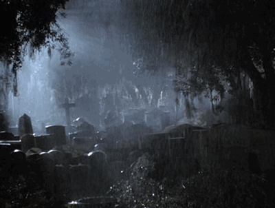Gif animé gothique cimetière
